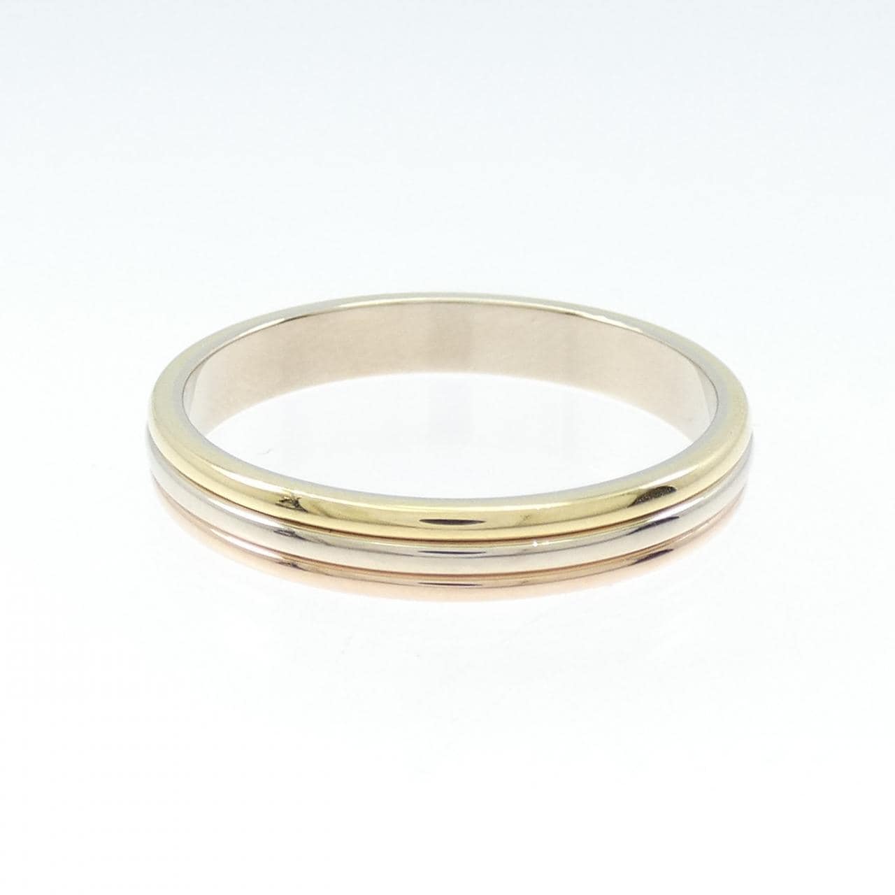 カルティエ スリーゴールドウェディング リング