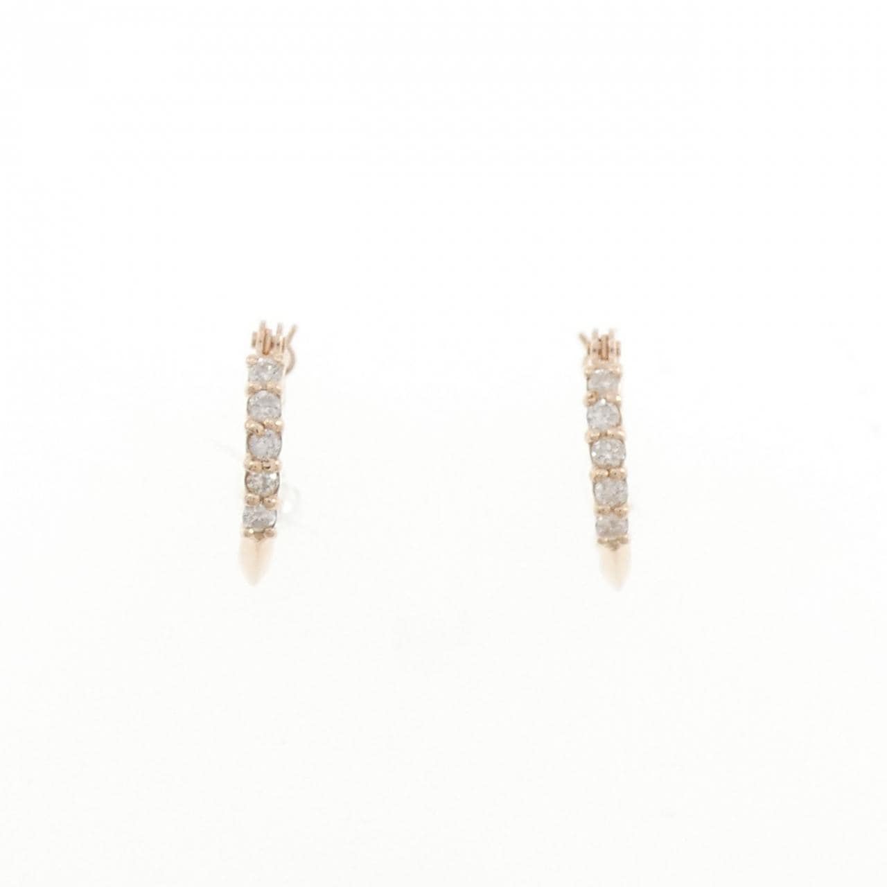 K10PG ダイヤモンド ピアス 0.10CT