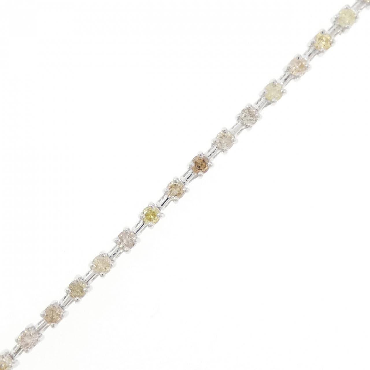 K18WG ダイヤモンド ブレスレット 1.00CT