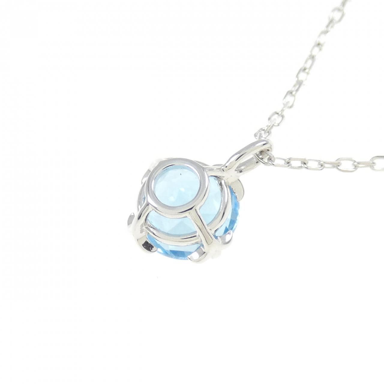 K10WG blue Topaz necklace