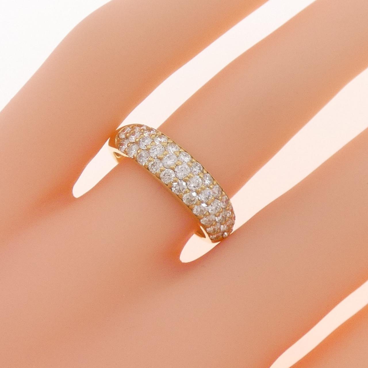 K18YG パヴェ ダイヤモンド リング 1.00CT