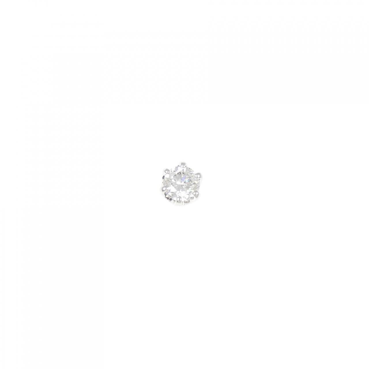 PT900 ソリティア ダイヤモンド ピアス 0.411CT 片耳