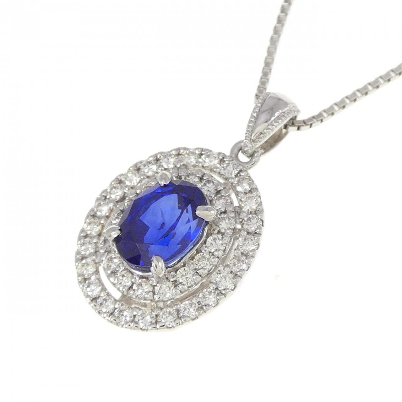 [Remake] PT Sapphire Necklace 1.28CT Made in Madagascar