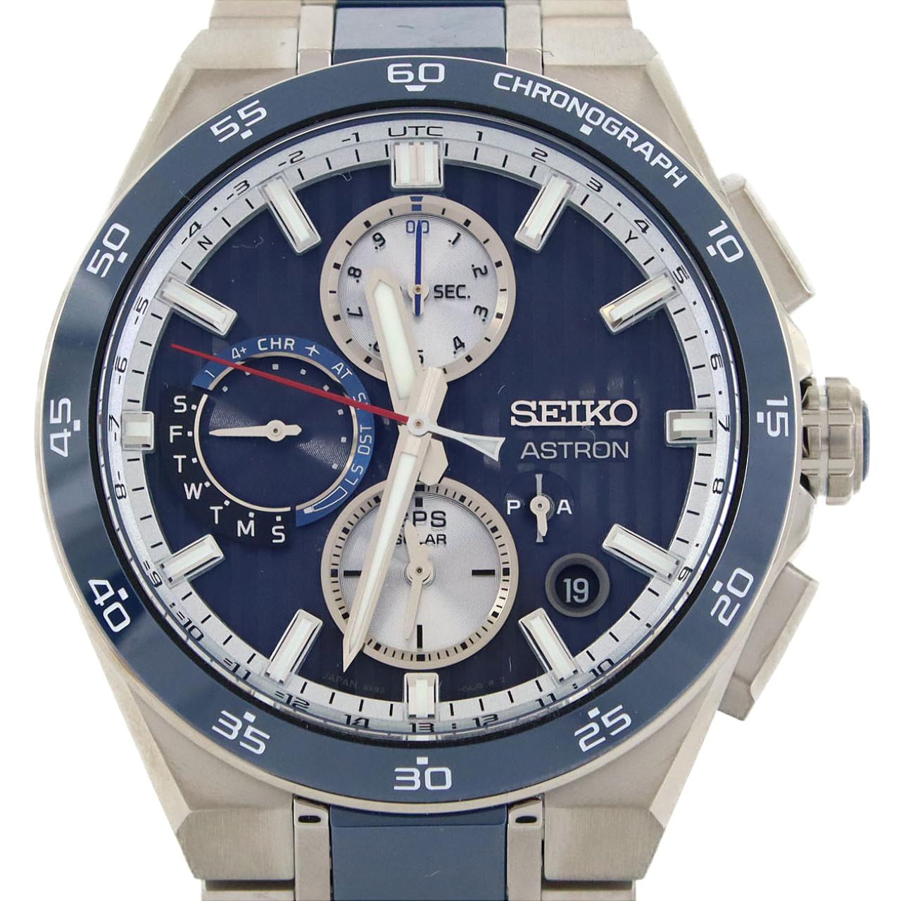 セイコー アストロンGPS 電波時計 5X83-0AA0/SBXC181 TIxセラミック ソーラークォーツ