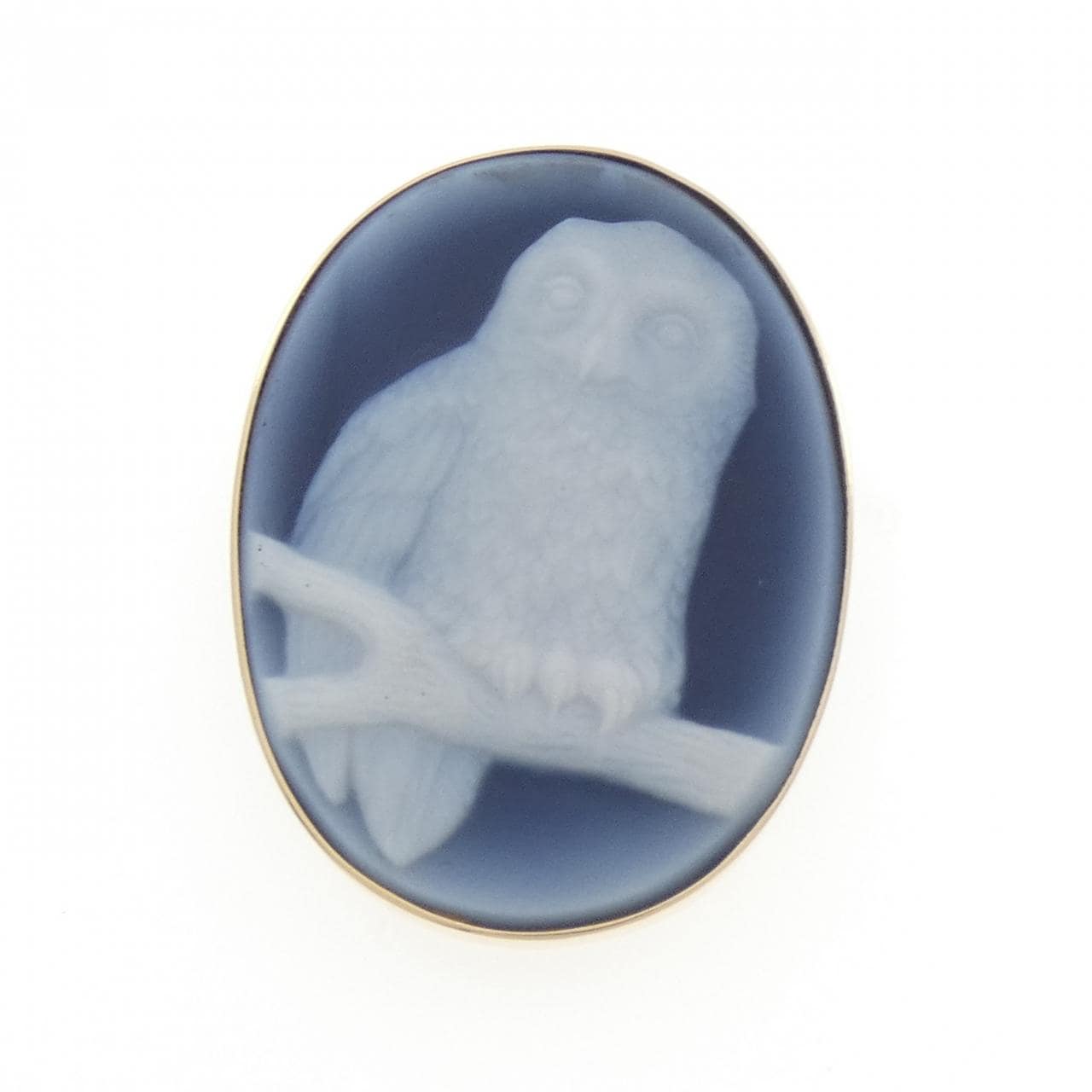 K18YG メノウカメオ ブローチ