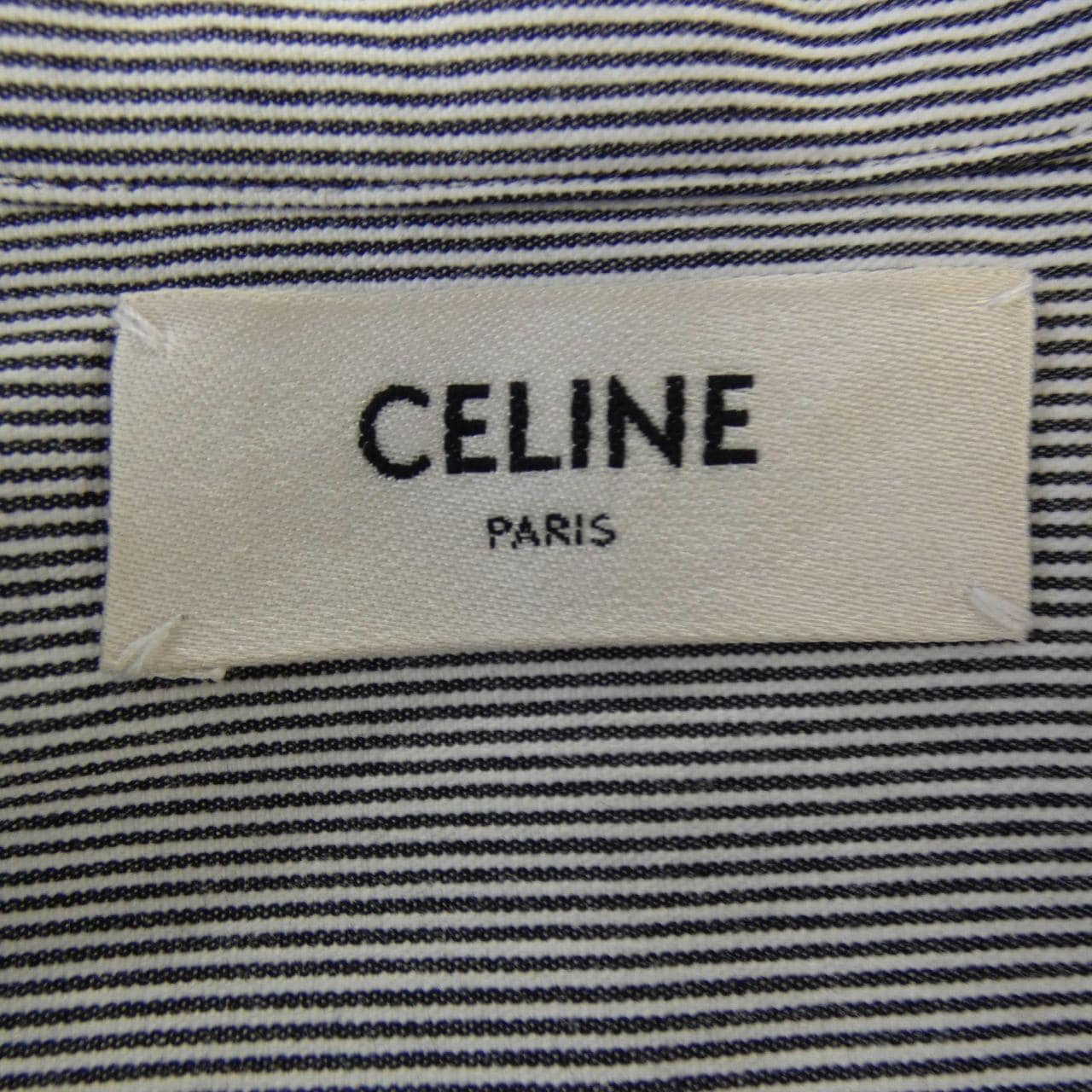 セリーヌ CELINE オープンカラーシアサッカー トリオンフ 2B610191I S／Sシャツ