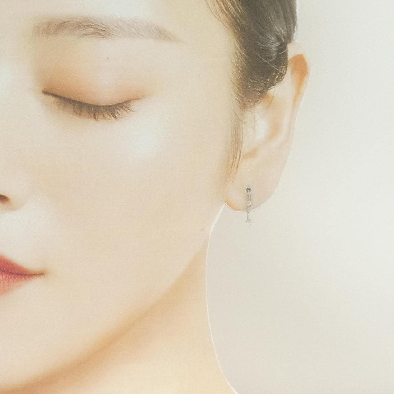 PT900 ダイヤモンド ピアス 0.10CT