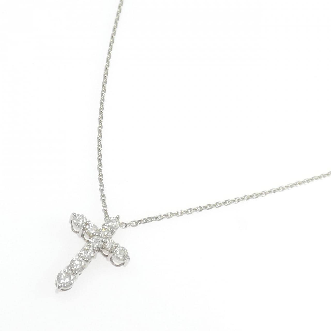 PT900/PT850 クロス ダイヤモンド ネックレス 1.00CT