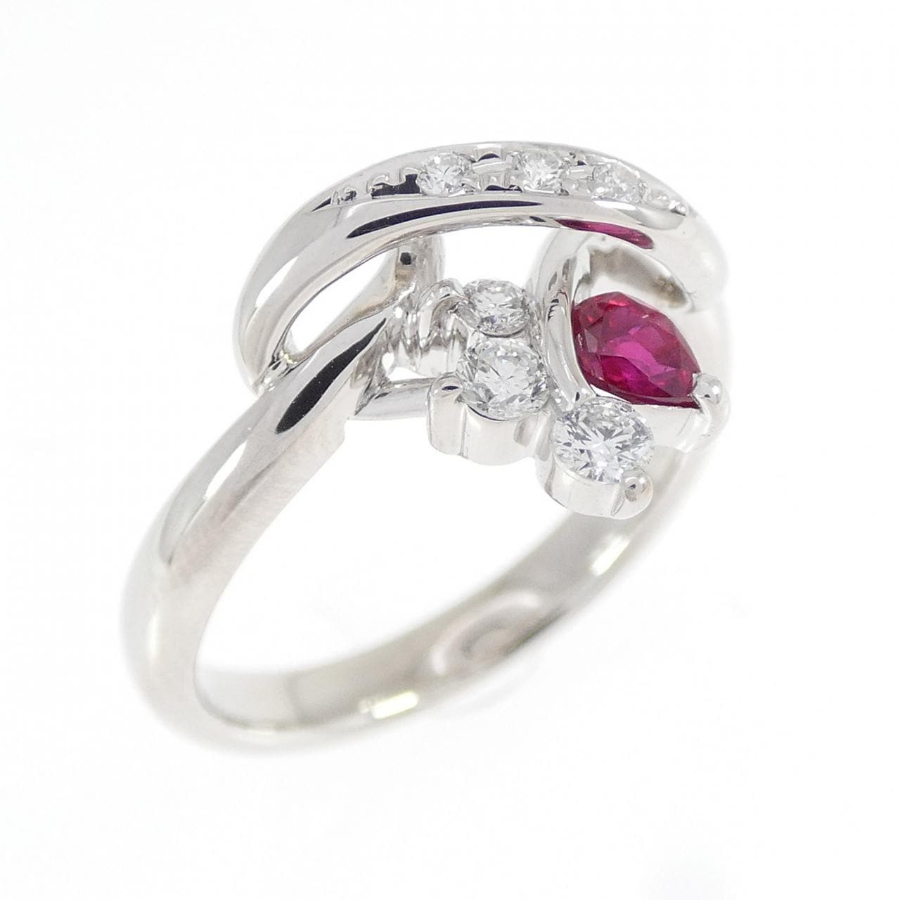 PT900 ルビー リング 0.14CT