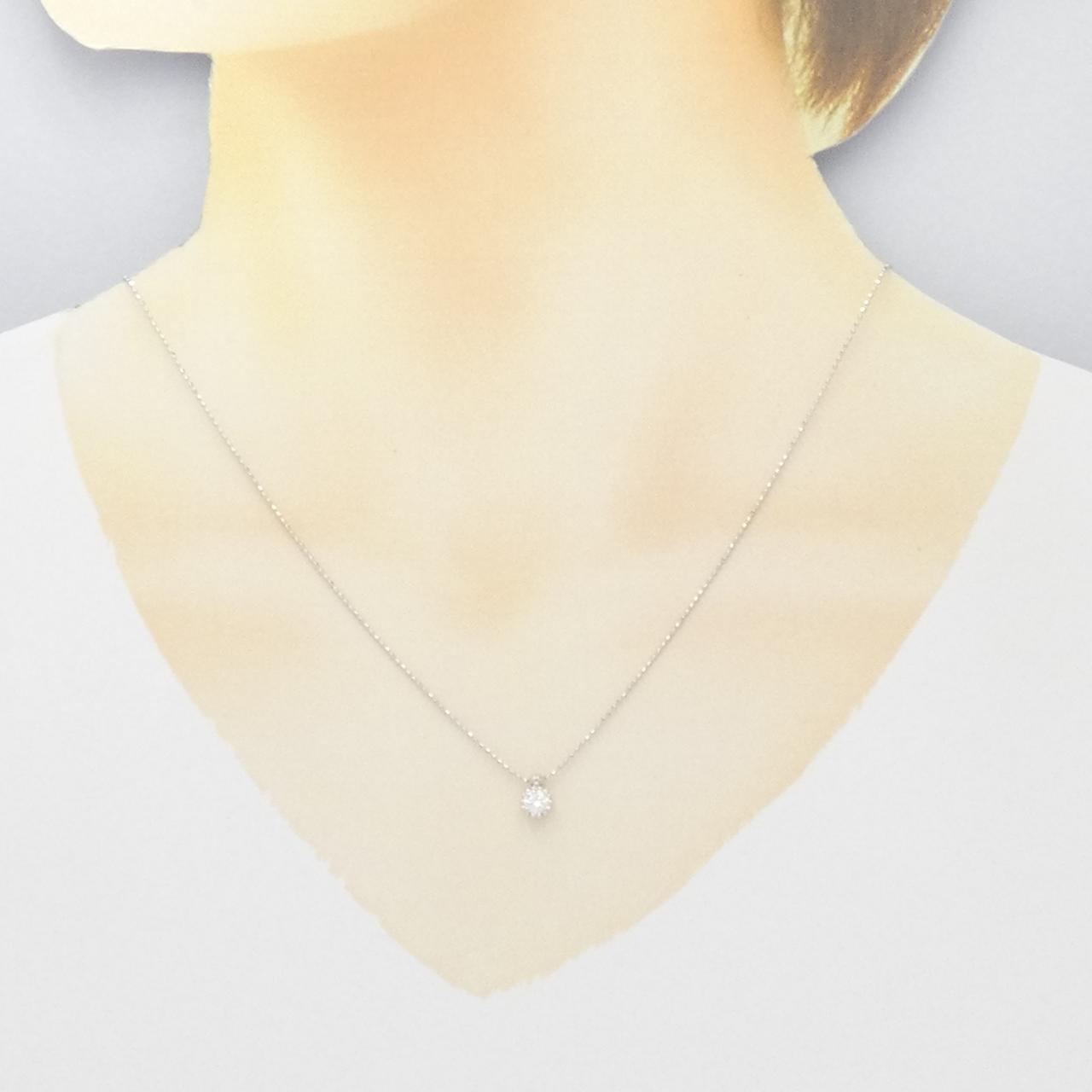 K18WG ダイヤモンド ネックレス 0.21CT
