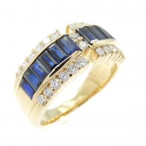 K18YG サファイヤ リング 1.72CT