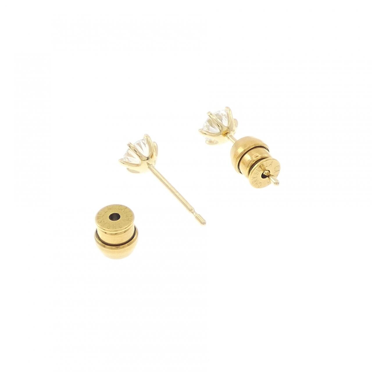 【リメイク】K18YG/ST ダイヤモンド ピアス 0.302CT 0.318CT D VS1-2 VG-G