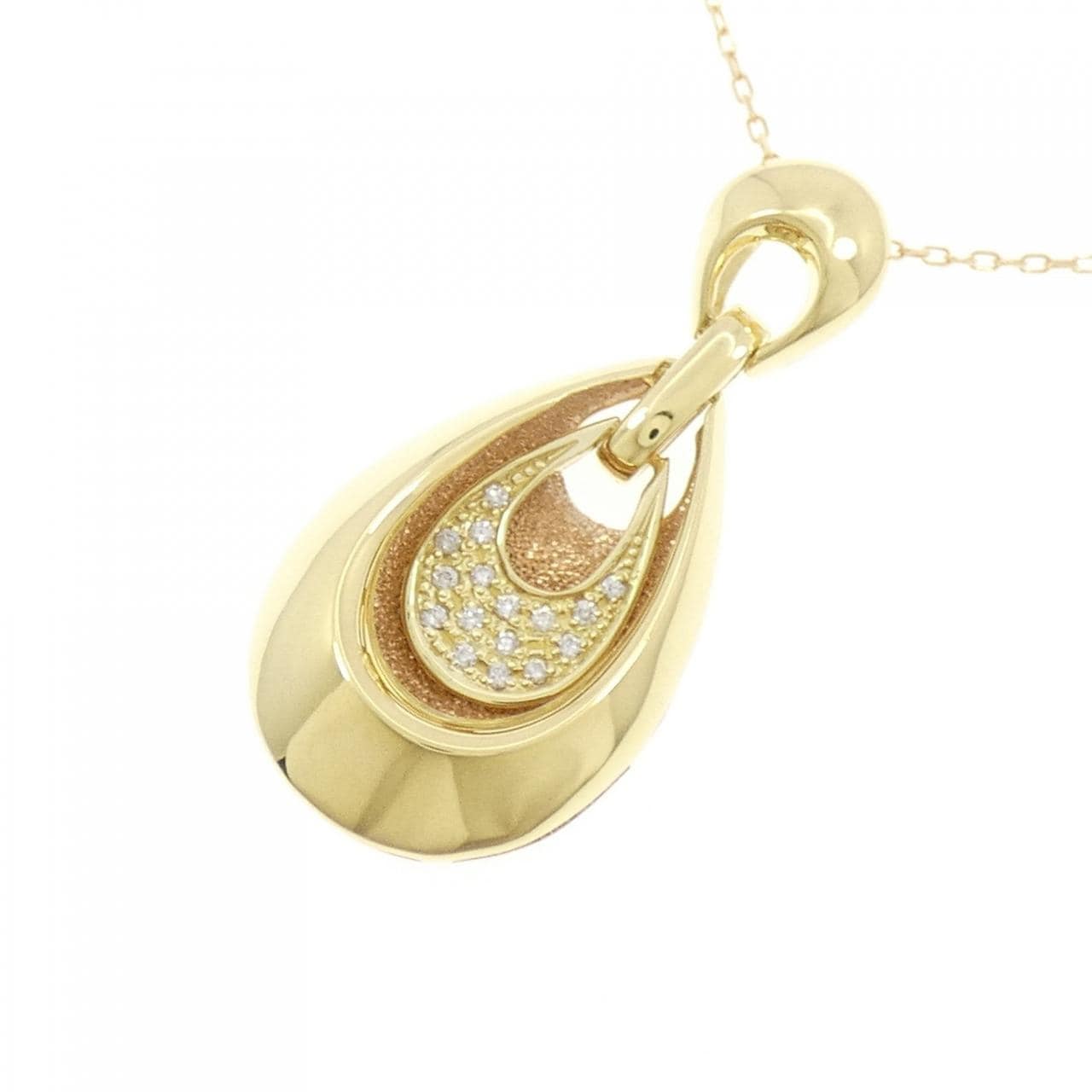 K18PG/K18YG ダイヤモンド ネックレス 0.10CT
