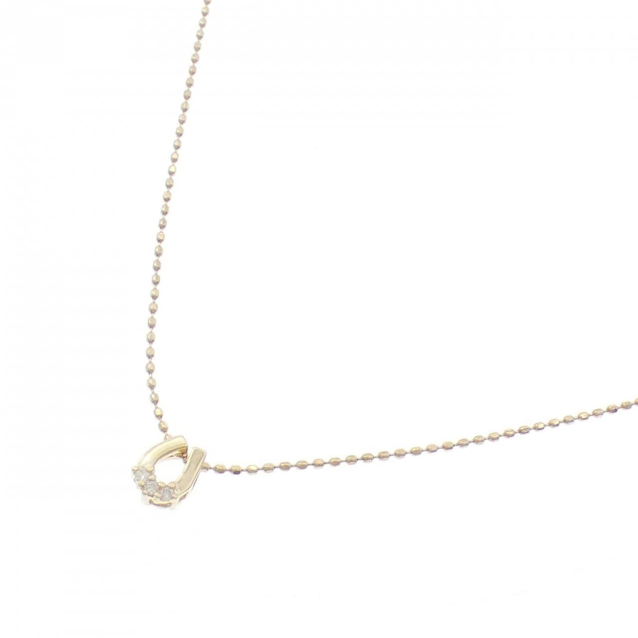 K10YG Horseshoe Diamond Necklace