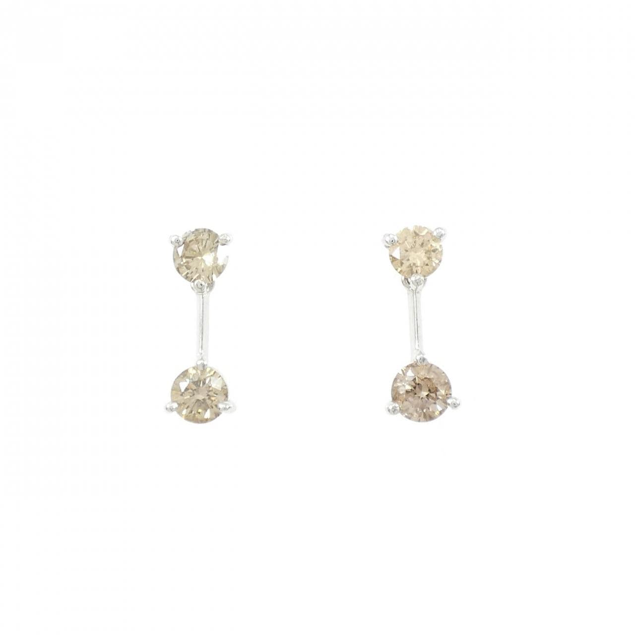K18WG ダイヤモンド ピアス 1.20CT