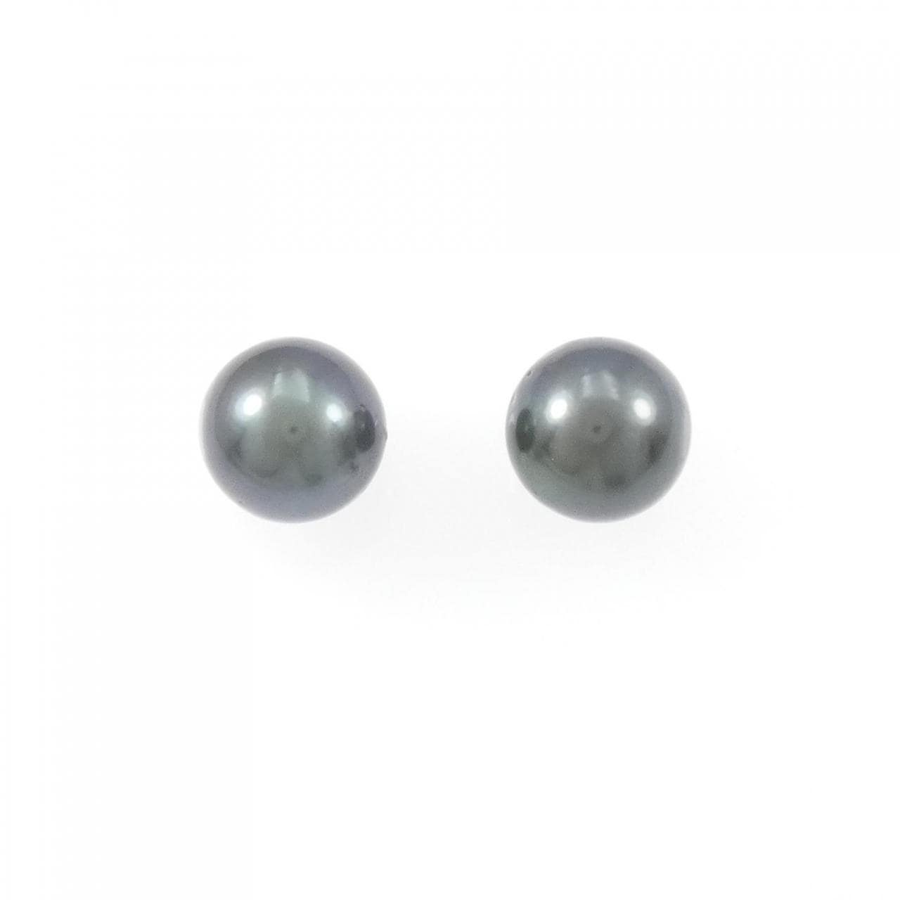 [新品] 银色/PT黒蝶珍珠项链 11.8-14mm 耳环套装