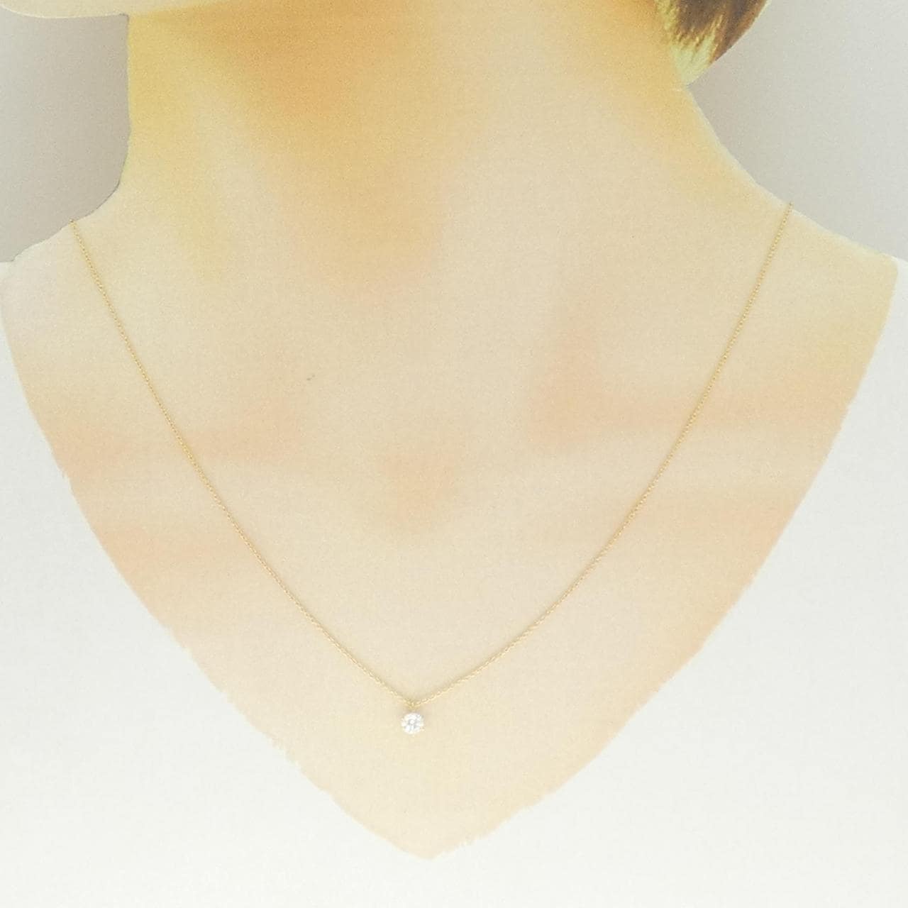 【リメイク】K18YG ダイヤモンド ネックレス 0.209CT F SI1 EXT H&C