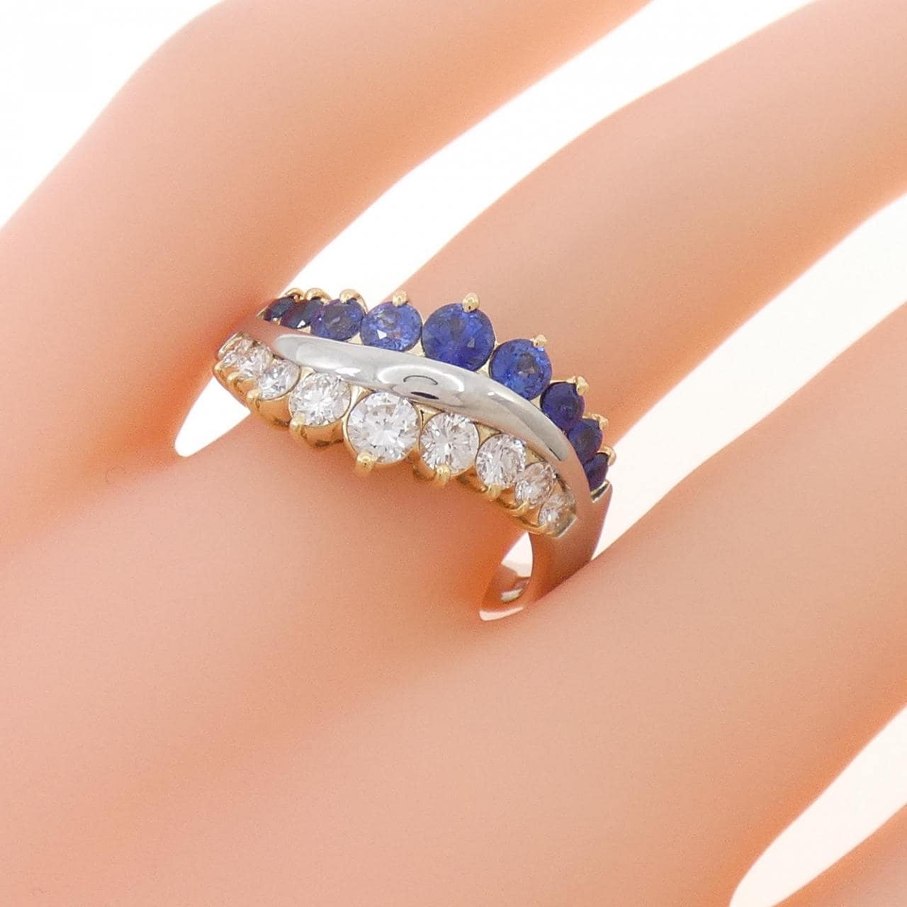 PT900/K18YG サファイヤ リング 0.86CT