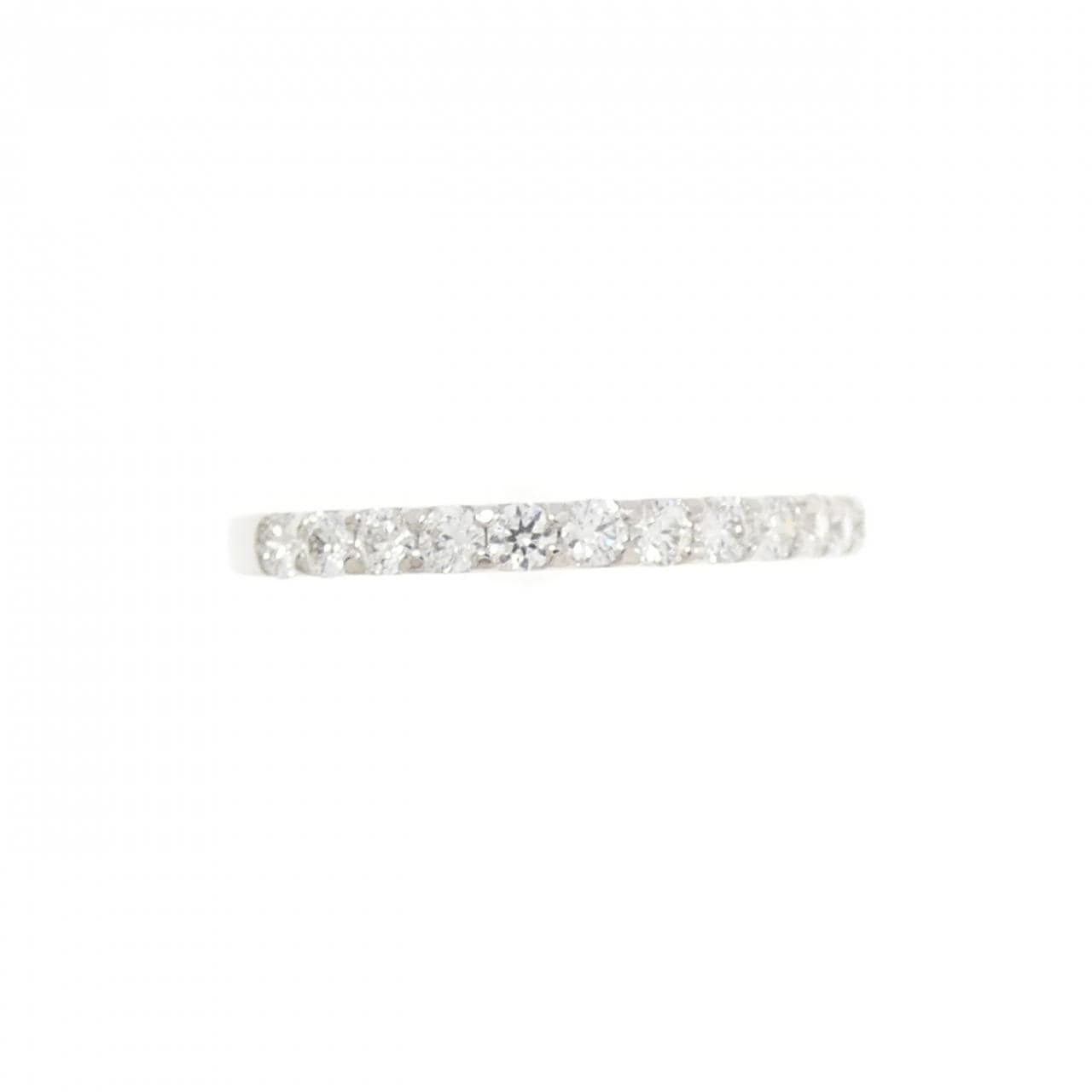 K18WG ハーフエタニティ ダイヤモンド リング 0.30CT