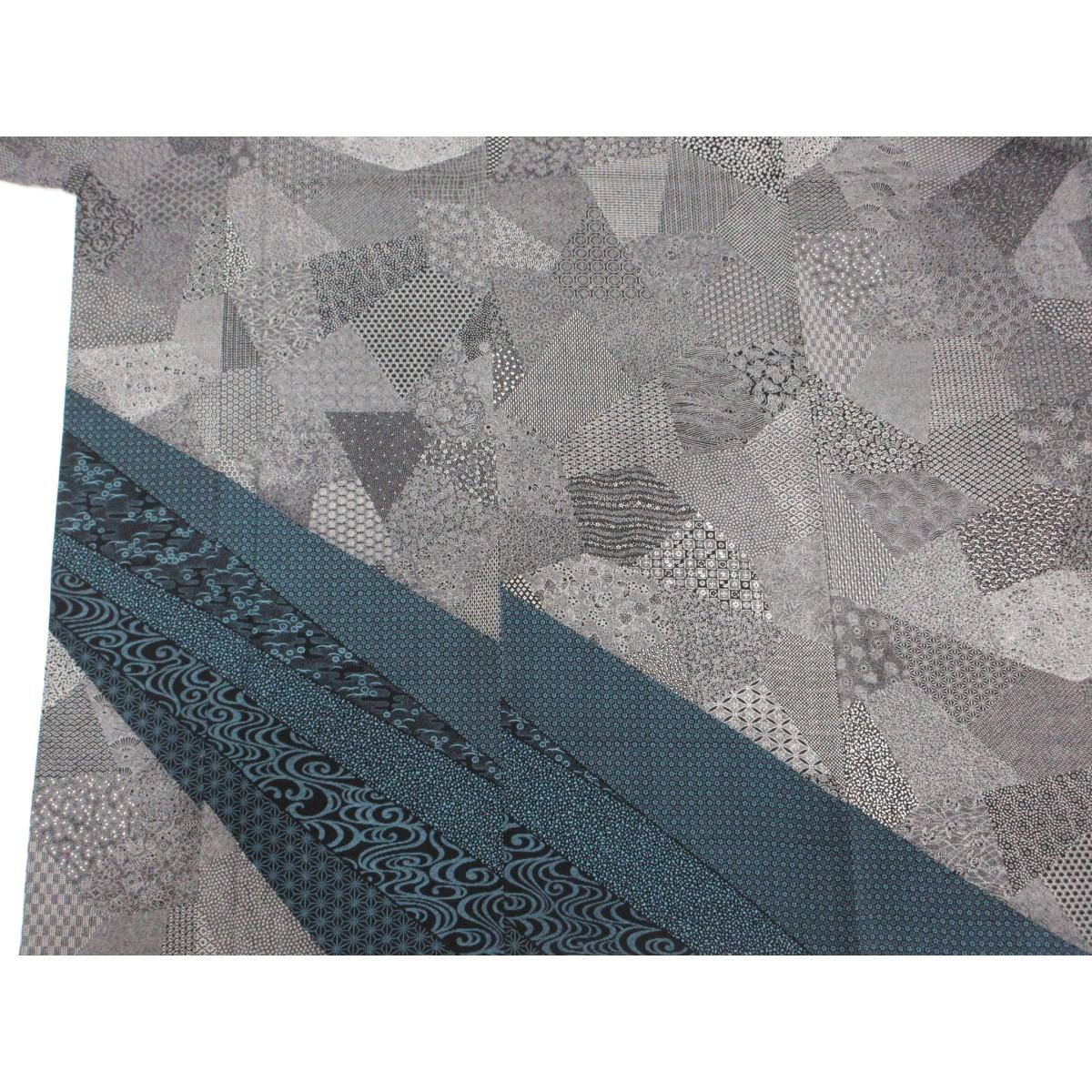 【未使用品】単衣　訪問着　身幅２Ｌ寸