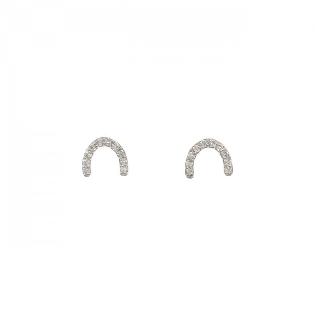 K10WG ダイヤモンド ピアス 0.10CT