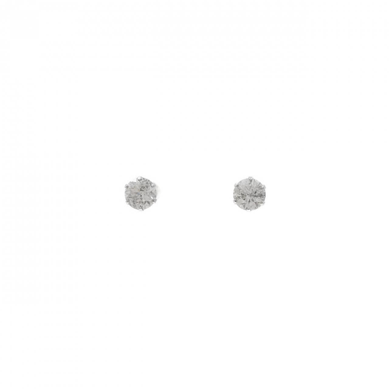 PT900 ソリティア ダイヤモンド ピアス 0.617CT