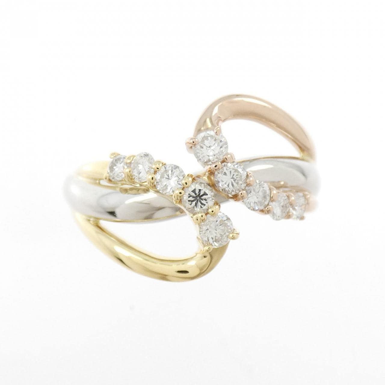 PT900/K18/K18PG ダイヤモンド リング 0.50CT