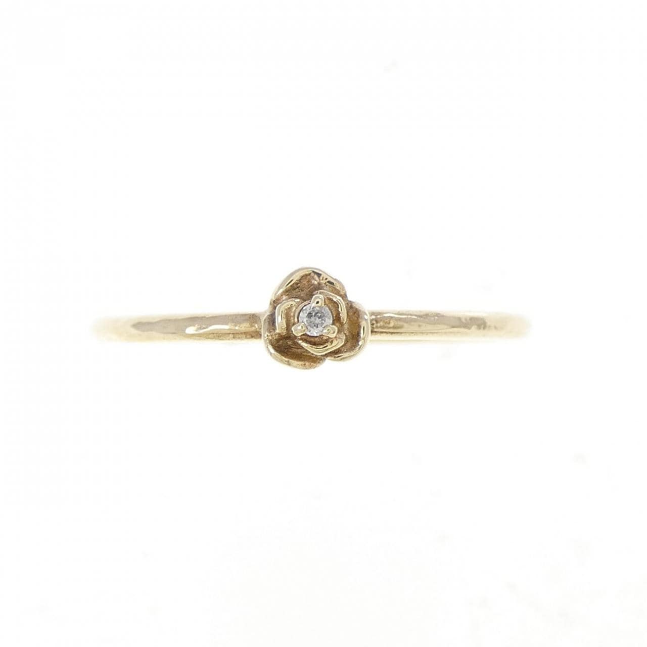 K10YG ローズ ダイヤモンド リング