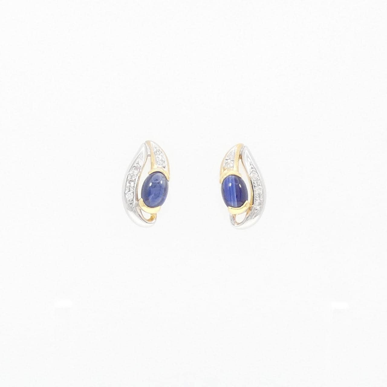 K18YG/K18WG サファイヤ ピアス 1.49CT