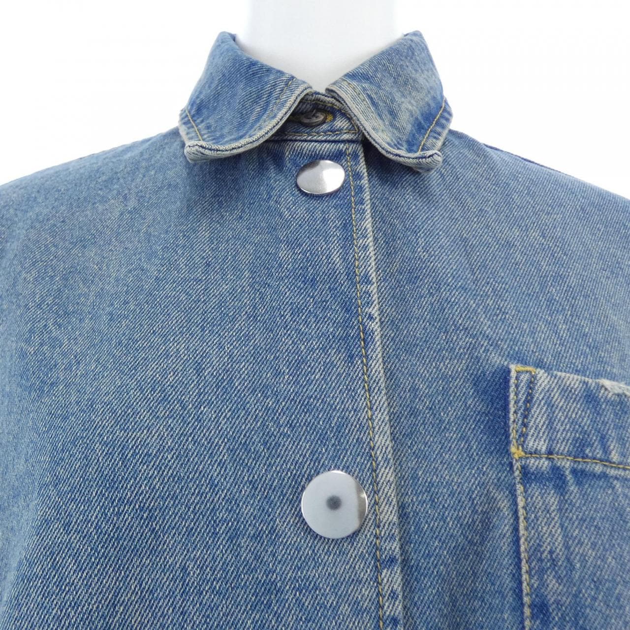 プラダ PRADA オーバーサイズ オーガニックデニム トライアングルロゴ GFC036 SOOO 13Z6 シャツ
