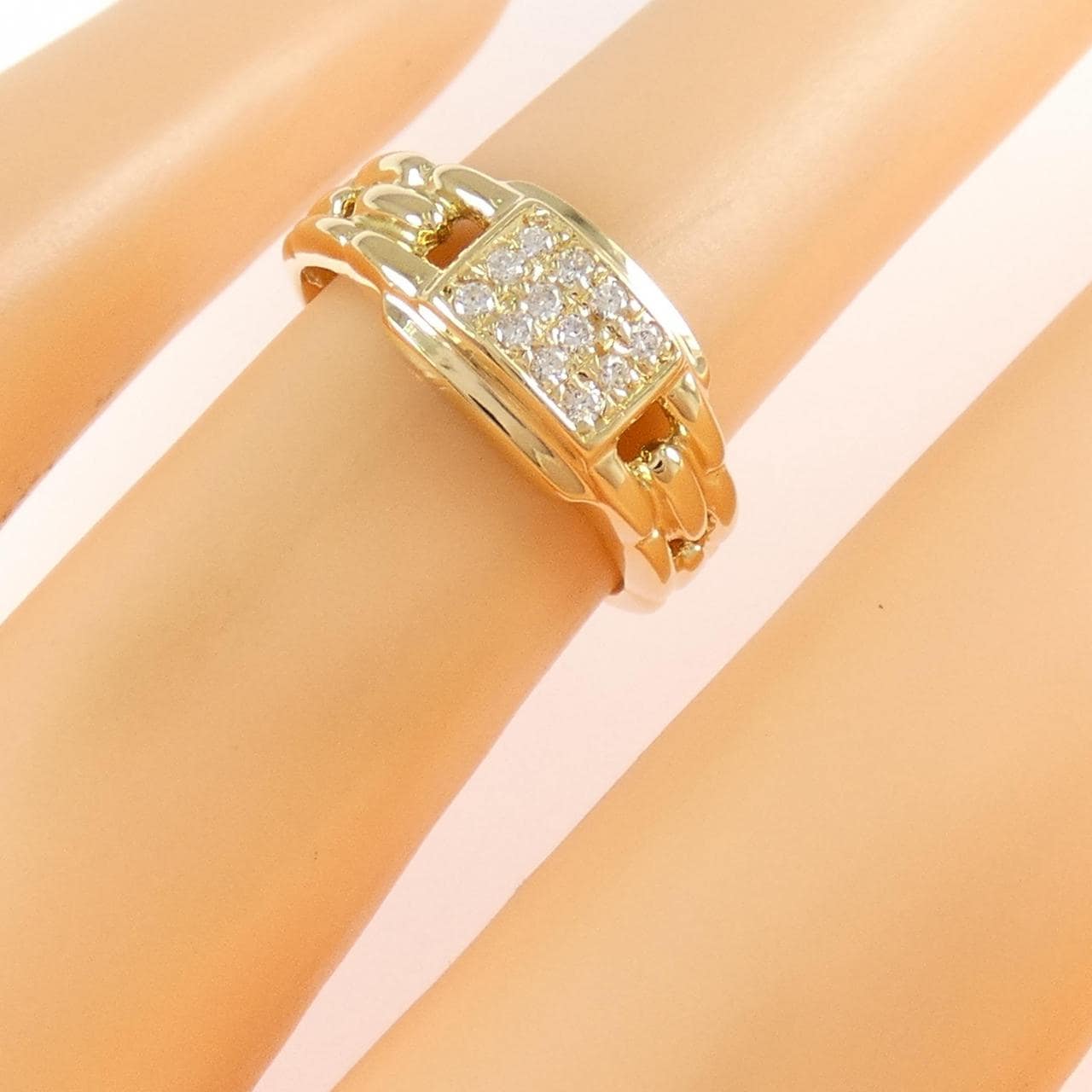 K18YG ダイヤモンド リング 0.12CT