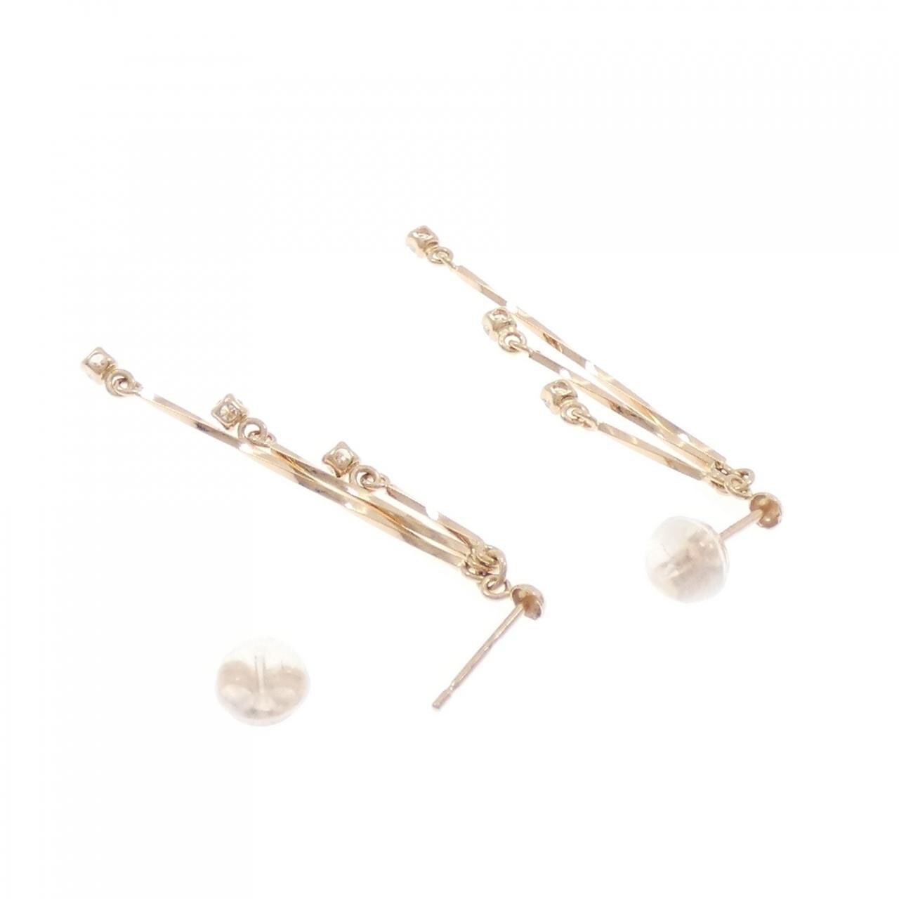 K18PG ダイヤモンド ピアス 0.20CT