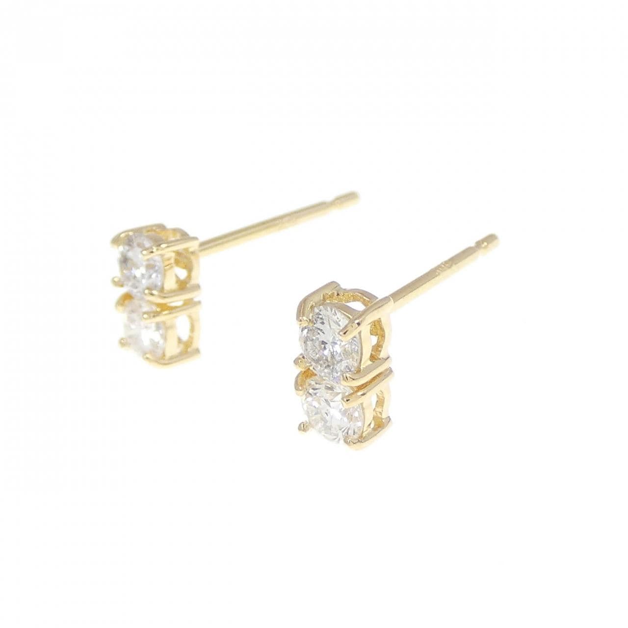 【リメイク】K18YG ダイヤモンド ピアス 0.32CT