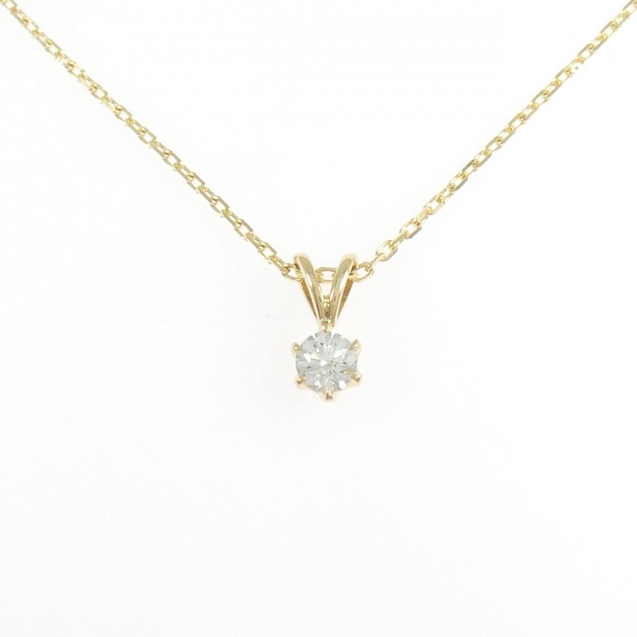 18K Yellow Gold Diamond Necklace 0.3705CT