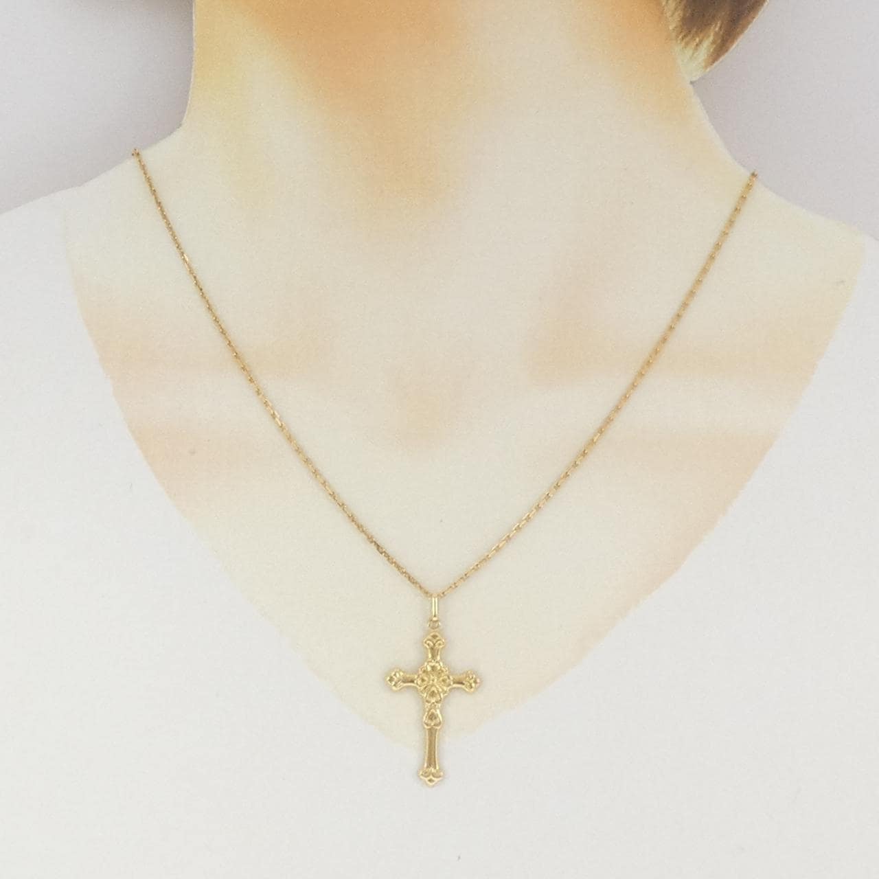 K18YG クロス ネックレス