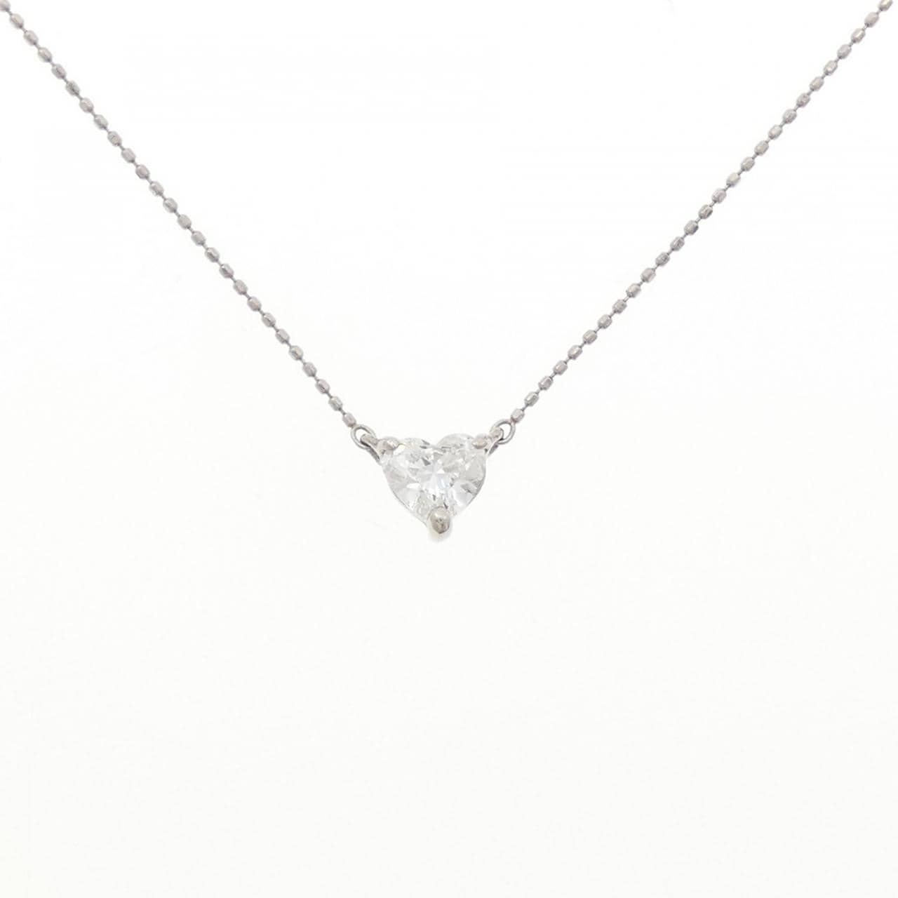PT900/PT850 ダイヤモンド ネックレス 0.318CT E VS1 ハートシェイプ