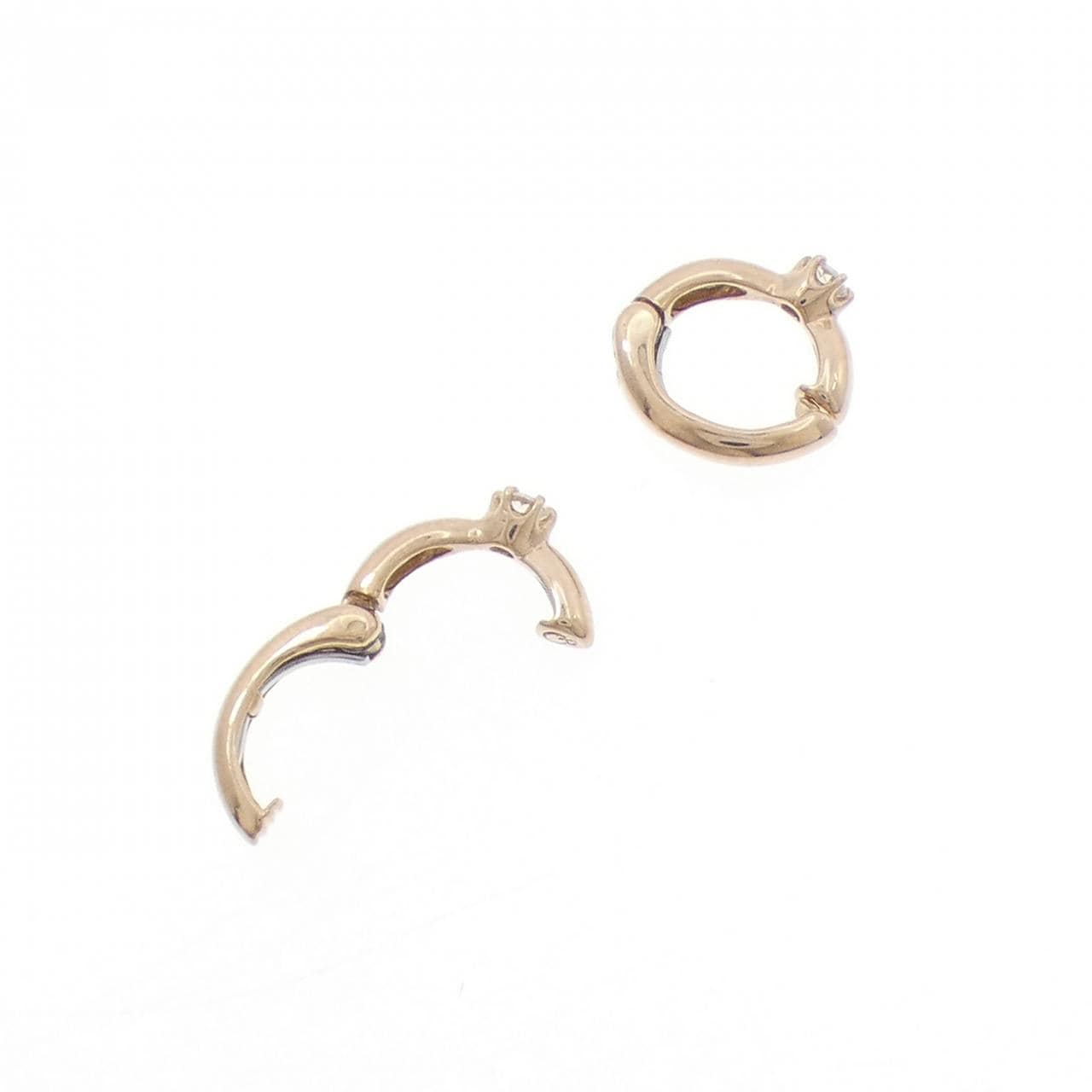 K18PG ダイヤモンド イヤリング 0.10CT