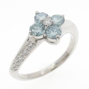 PT900 フラワー ダイヤモンド リング 0.65CT