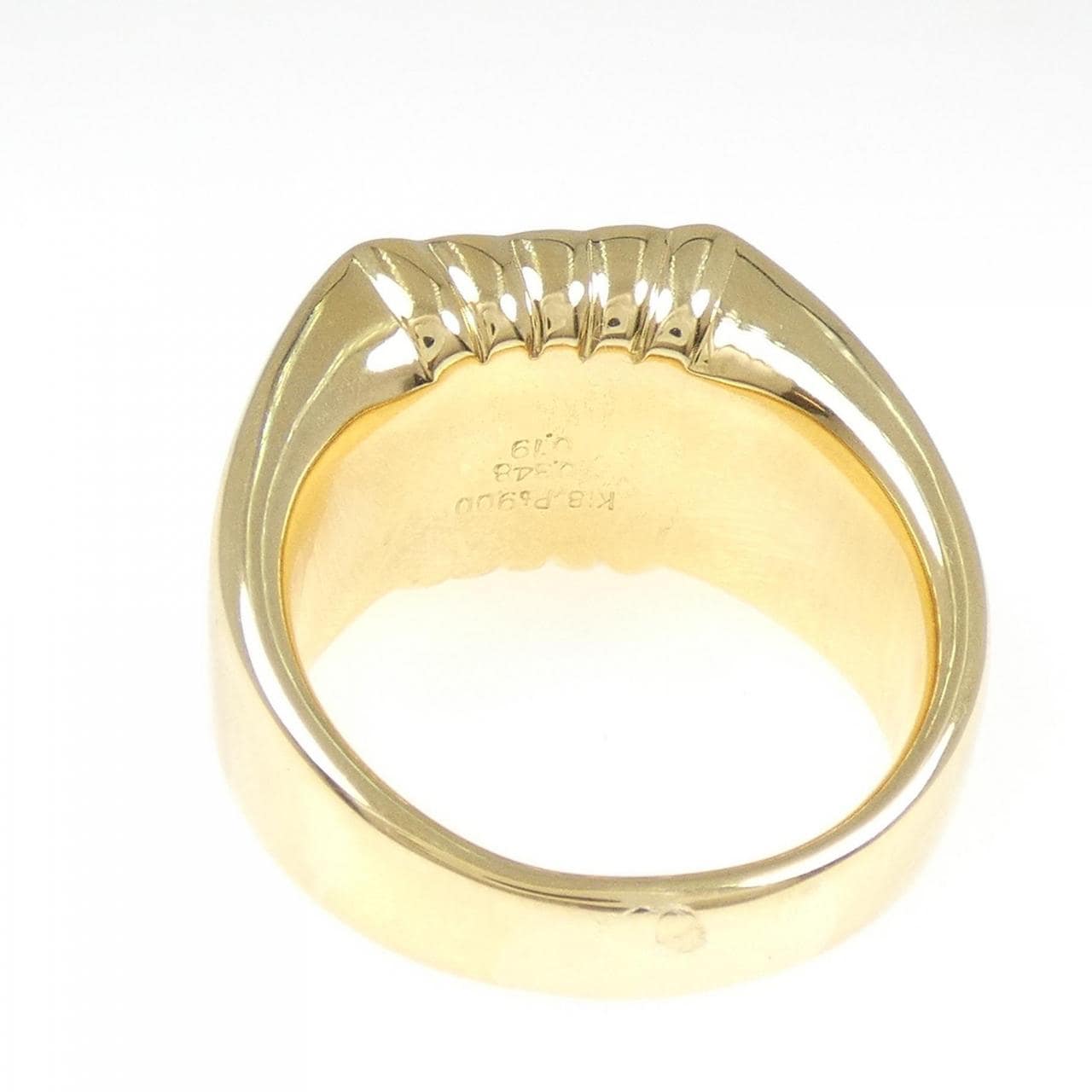 K18YG/PT Diamond Ring 0.348CT
