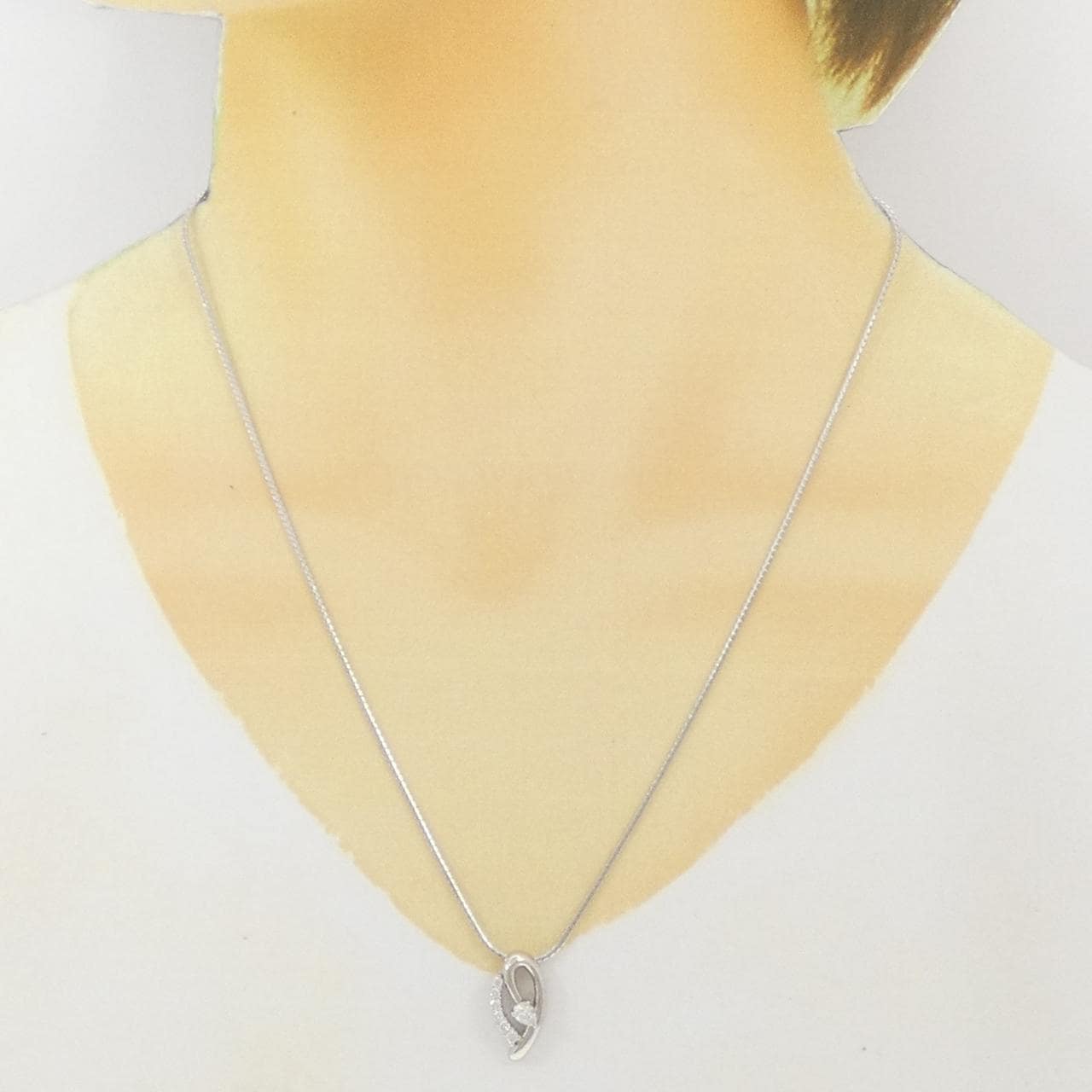 PT900/PT850 ダイヤモンド ネックレス 0.32CT