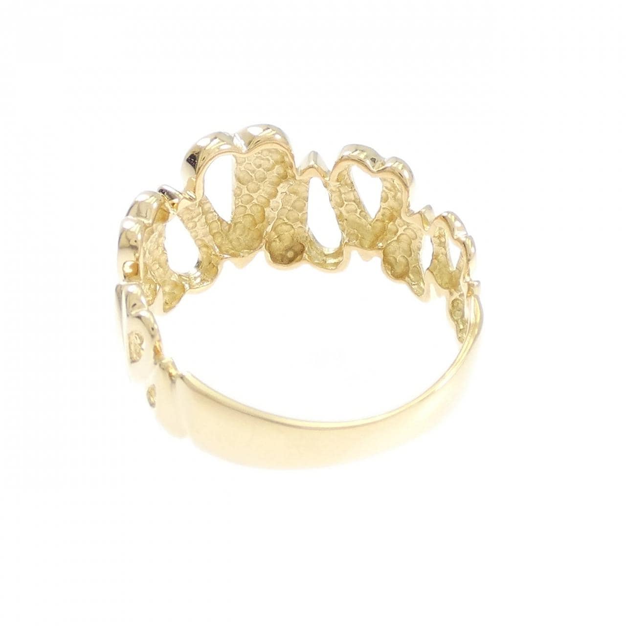 K18YG ハート リング