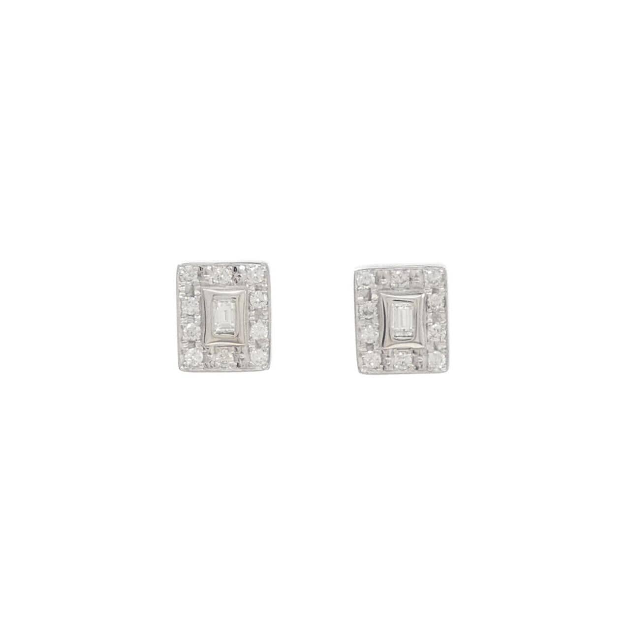 K18WG/K14WG Diamond Earrings 0.30CT