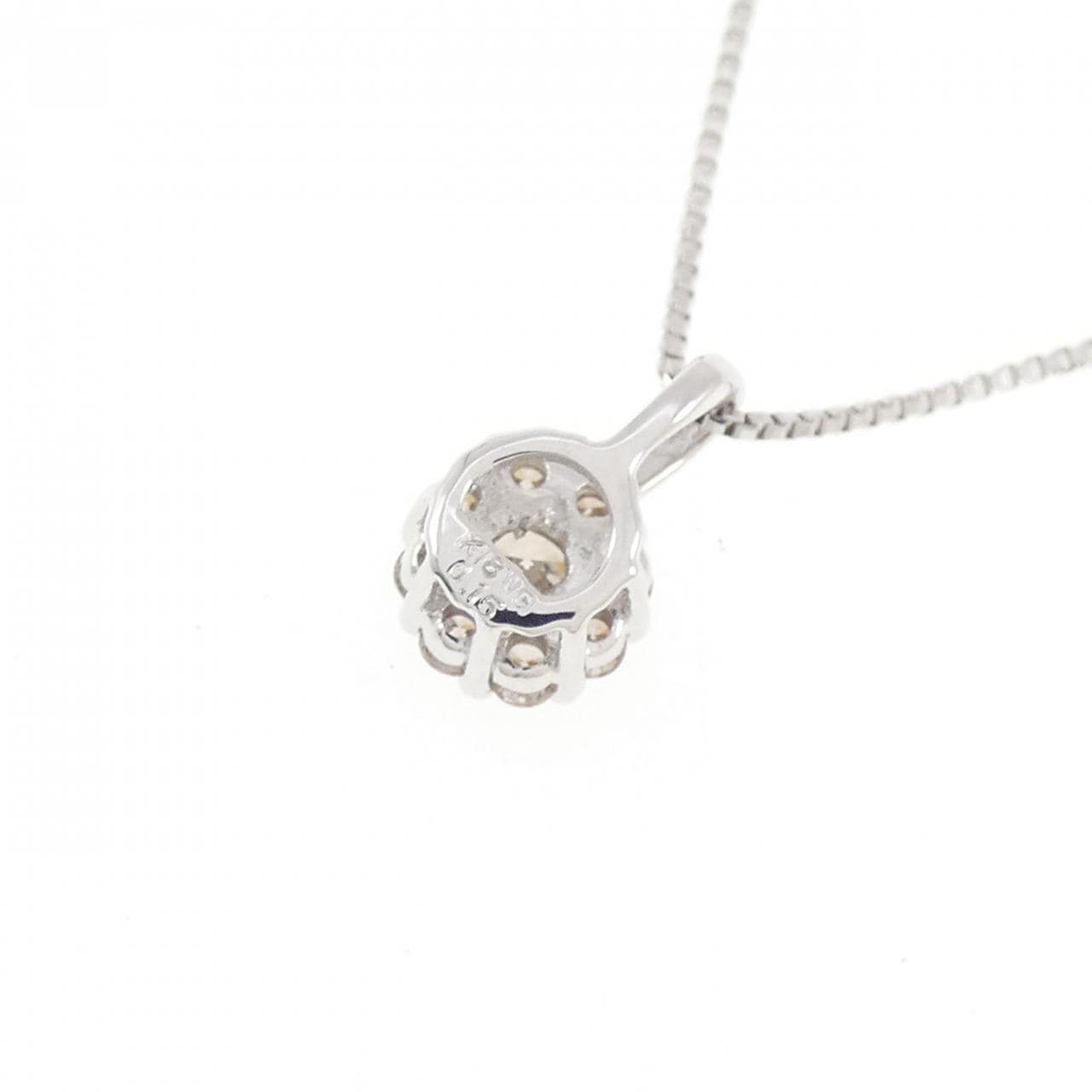 K18WG ダイヤモンド ネックレス 0.15CT