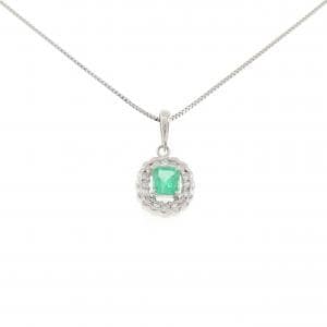 PT900/PT850 エメラルド ネックレス 0.41CT