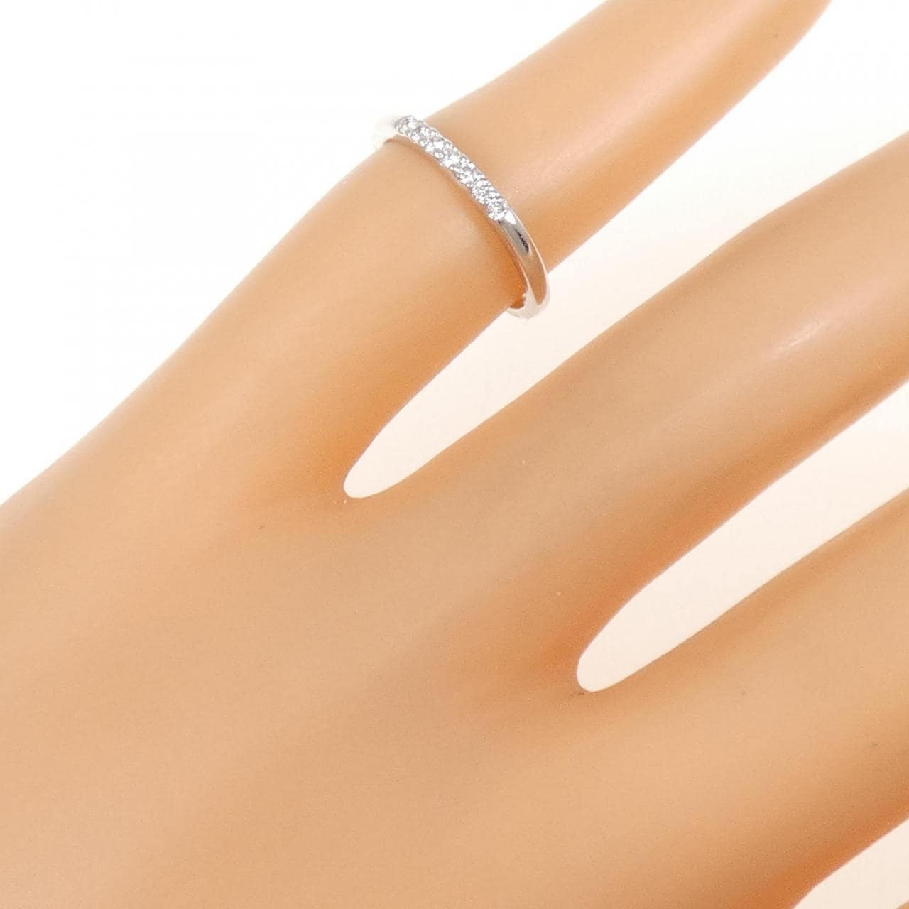 K18WG ダイヤモンド ピンキー リング 0.05CT