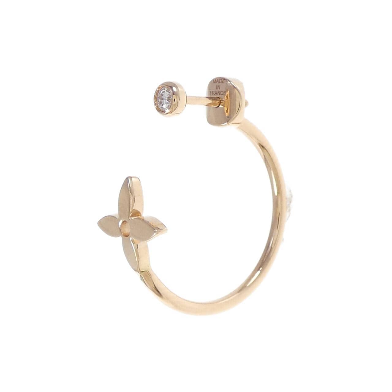 LOUIS VUITTON Creole Monogram Idylle Earrings (One Ear)