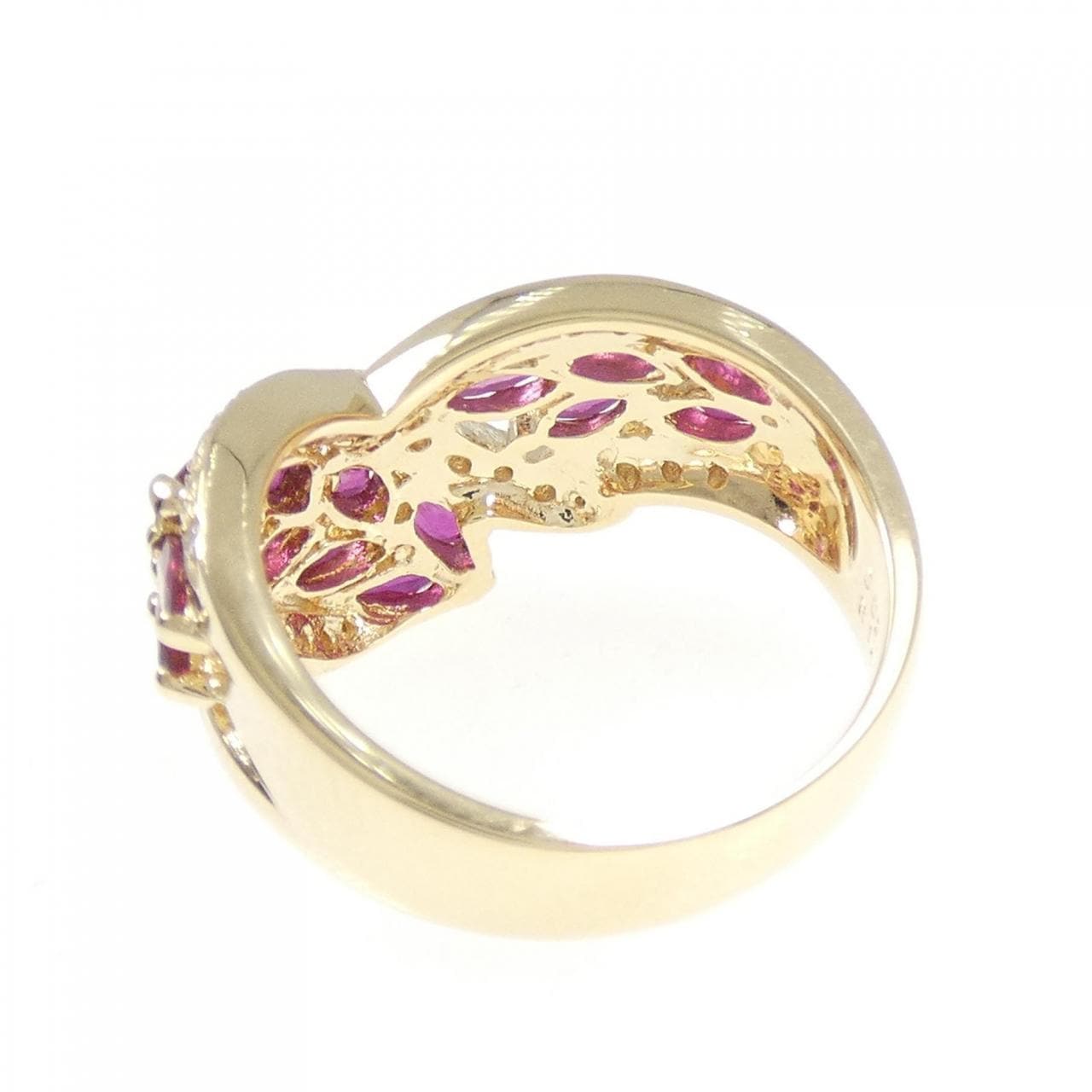 K18YG ルビー リング 1.43CT