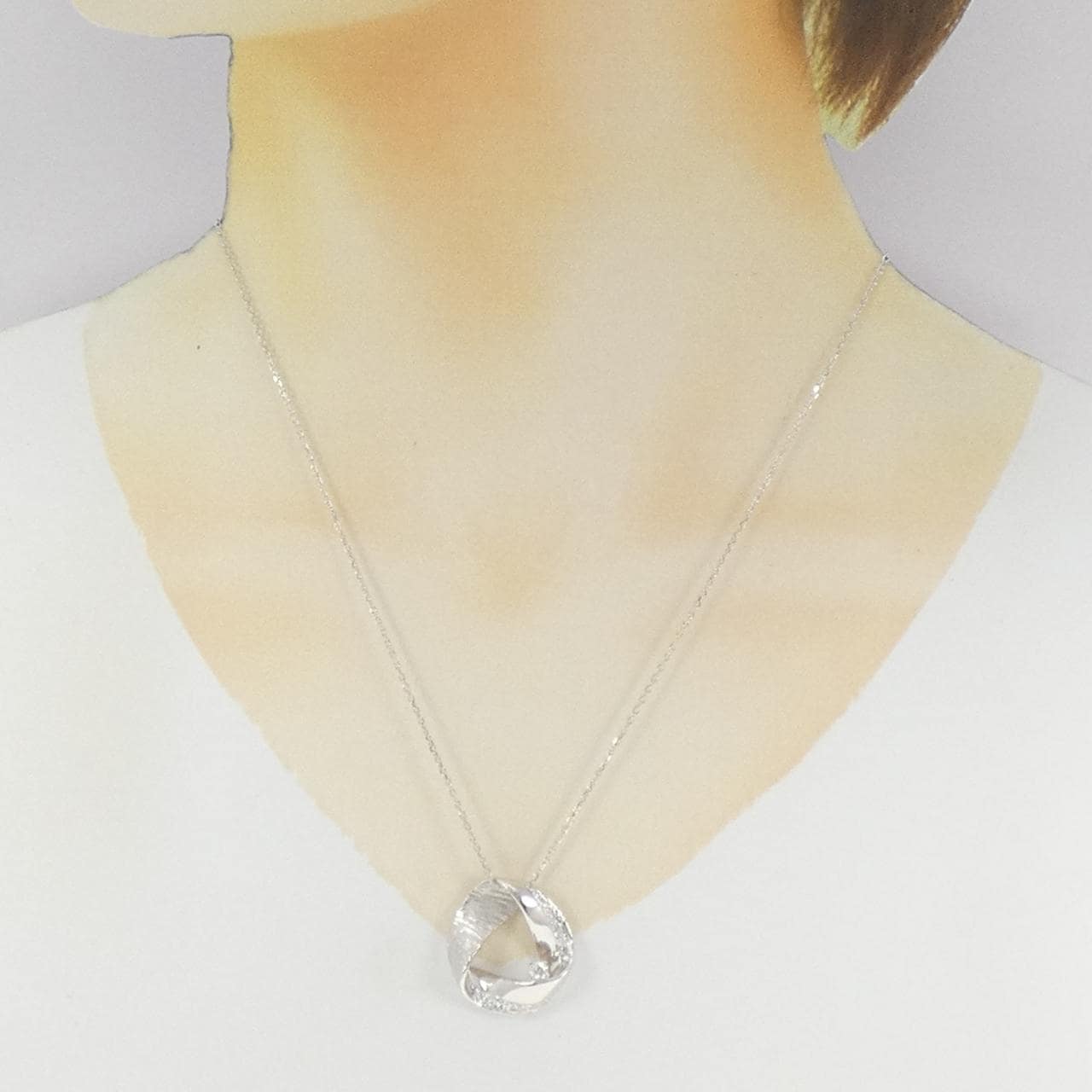 K18WG ダイヤモンド ネックレス 0.34CT