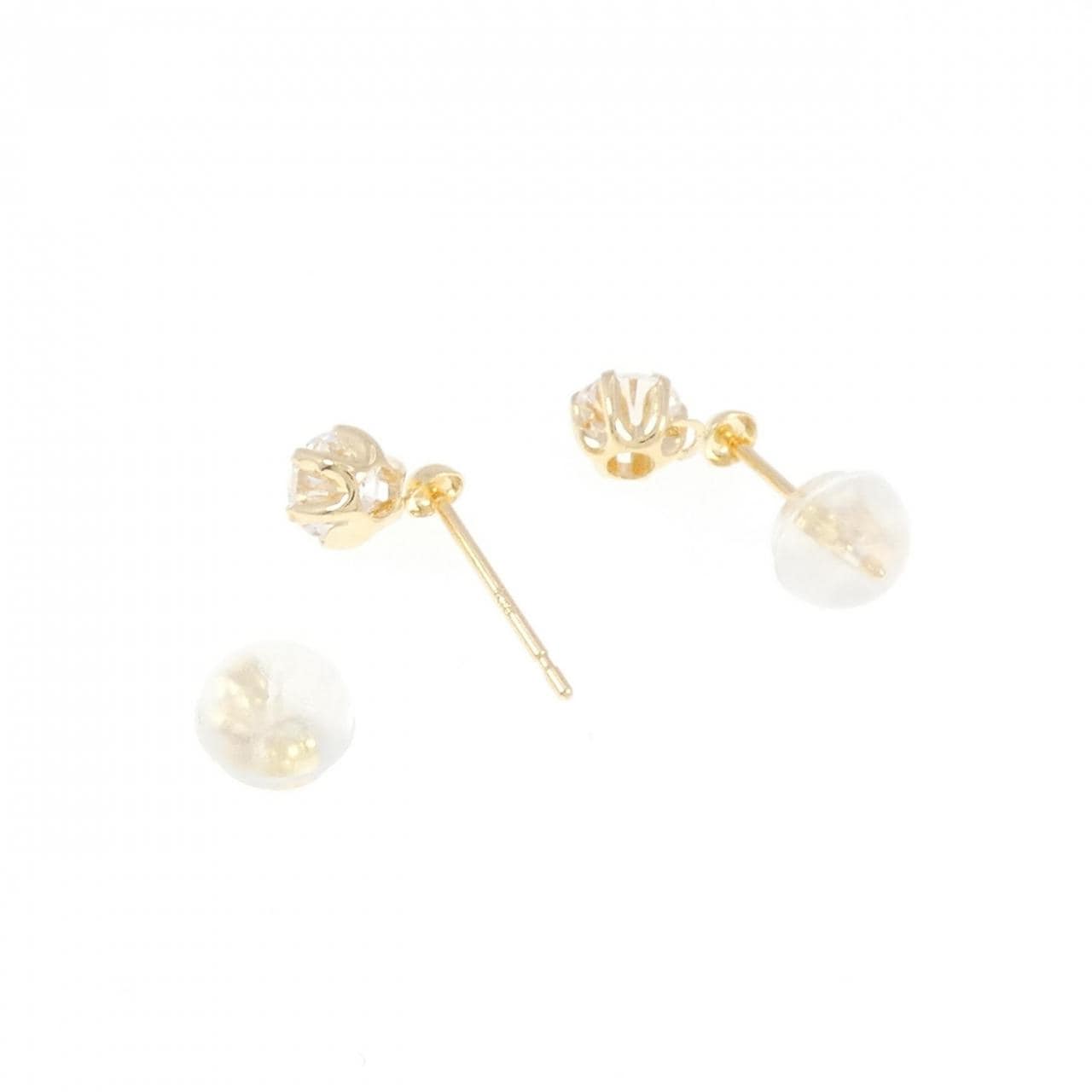 [BRAND NEW] K18YG Cubic Zirconia Earrings