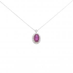 【新品】PT900/PT850 ルビー ネックレス 0.59CT